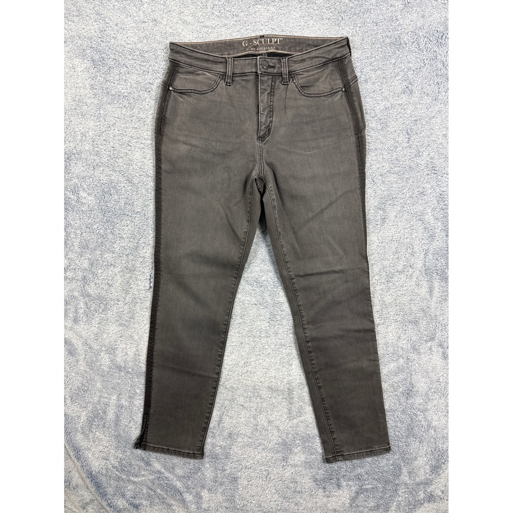 G by Giuliana G-Sculpt Straight Leg Jeans Valley Grey Wash Womens 10 High Rise